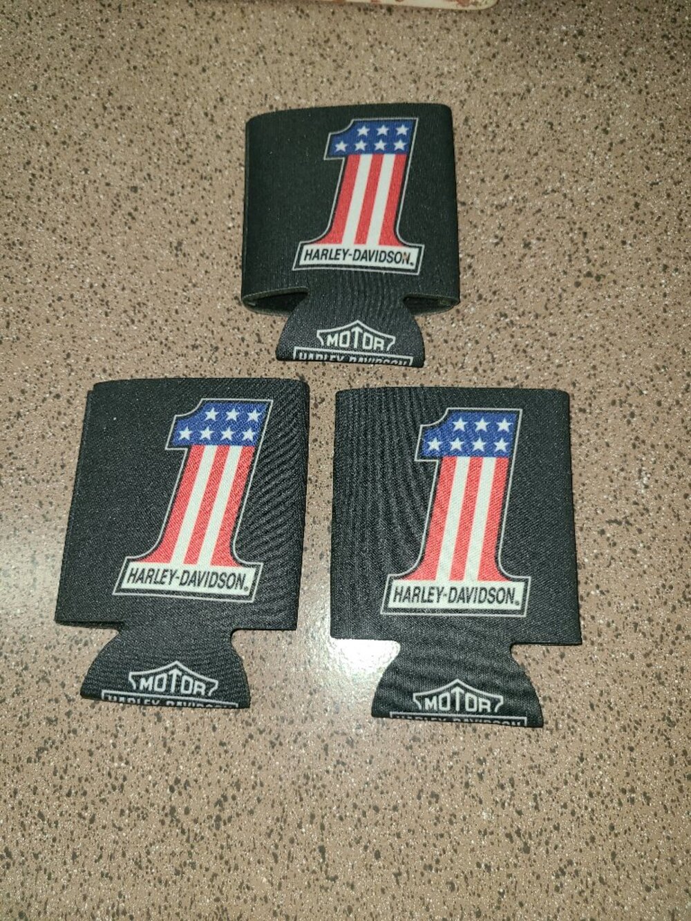 3 #1 Harley-Davidson Can Cooler Koozies East Bay Livermore CA